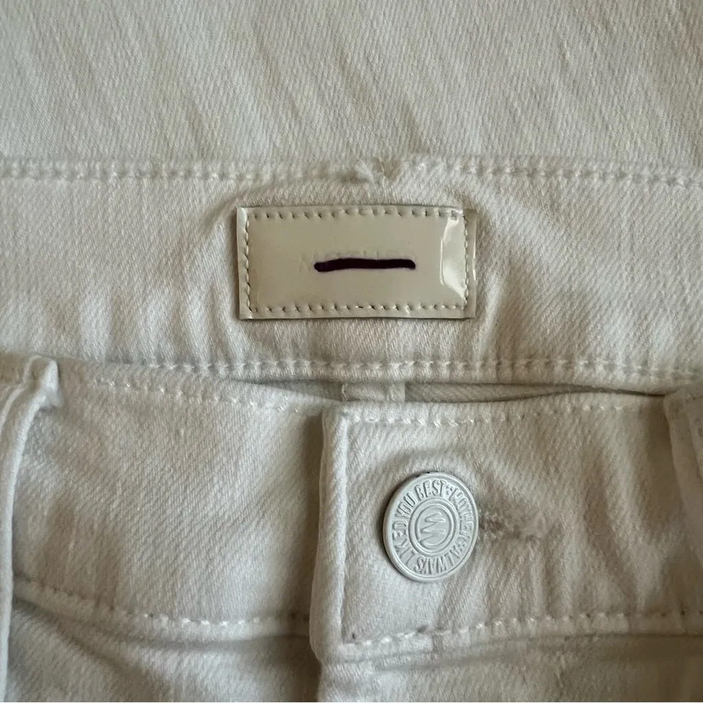 Mother Women’s The Insider Crop Step Fray White Jeans In Fairest Of Them All 27 - Image 4