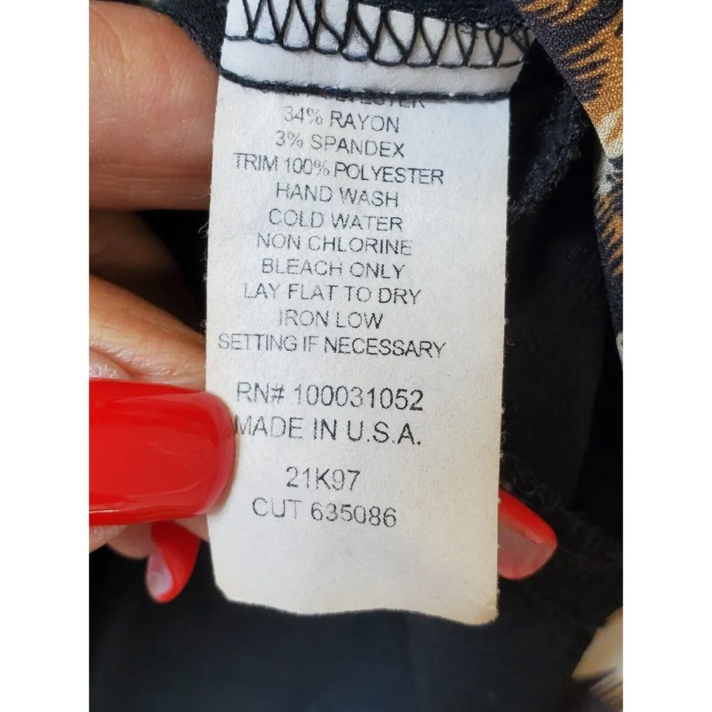 Poeme Women's Multicolor Polyester Long Sleeve Scoop Neck Pullover Blouse Size S - Image 8