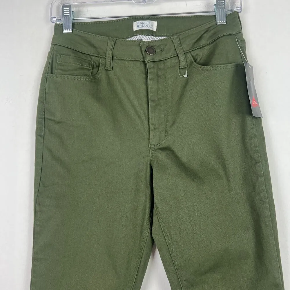 NWT Stitch Fix  Olivia High Rise Skinny Pants Green Size 4 NEW - Image 3