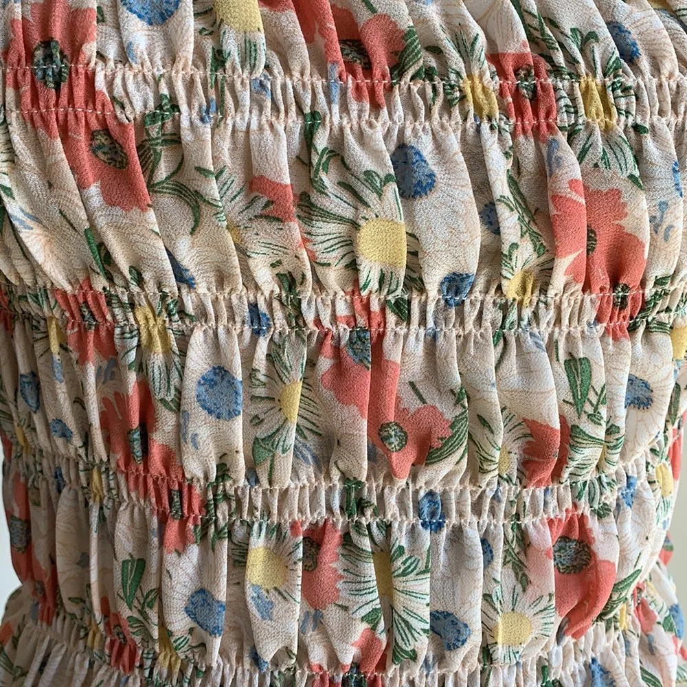 Lucy Paris Floral Crop Top Sz Small - Image 6