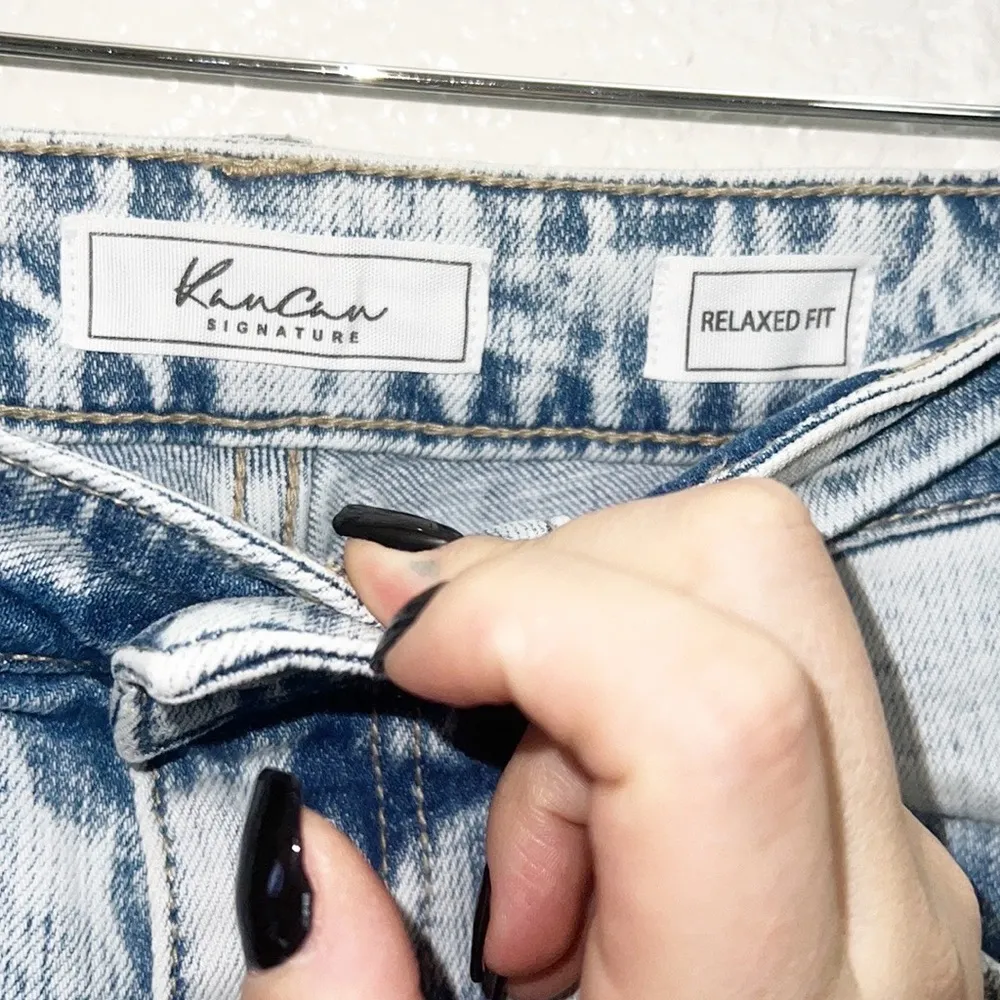 KanCan Signature Light Acid Wash Distressed Relaxed Fit Jeans Size 24 - Image 5