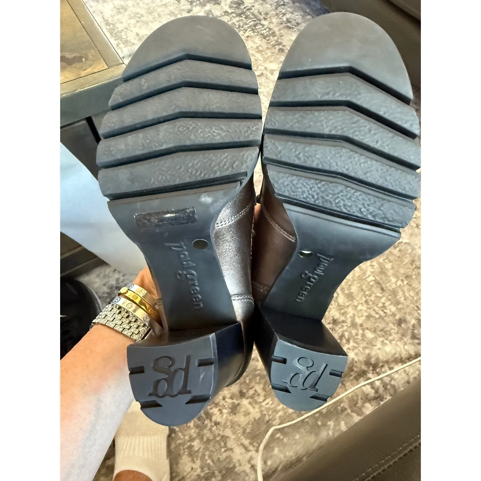 New! Paul Green Nina Pump in Grunge Metallic Leather Sz 7 $429 - Image 7