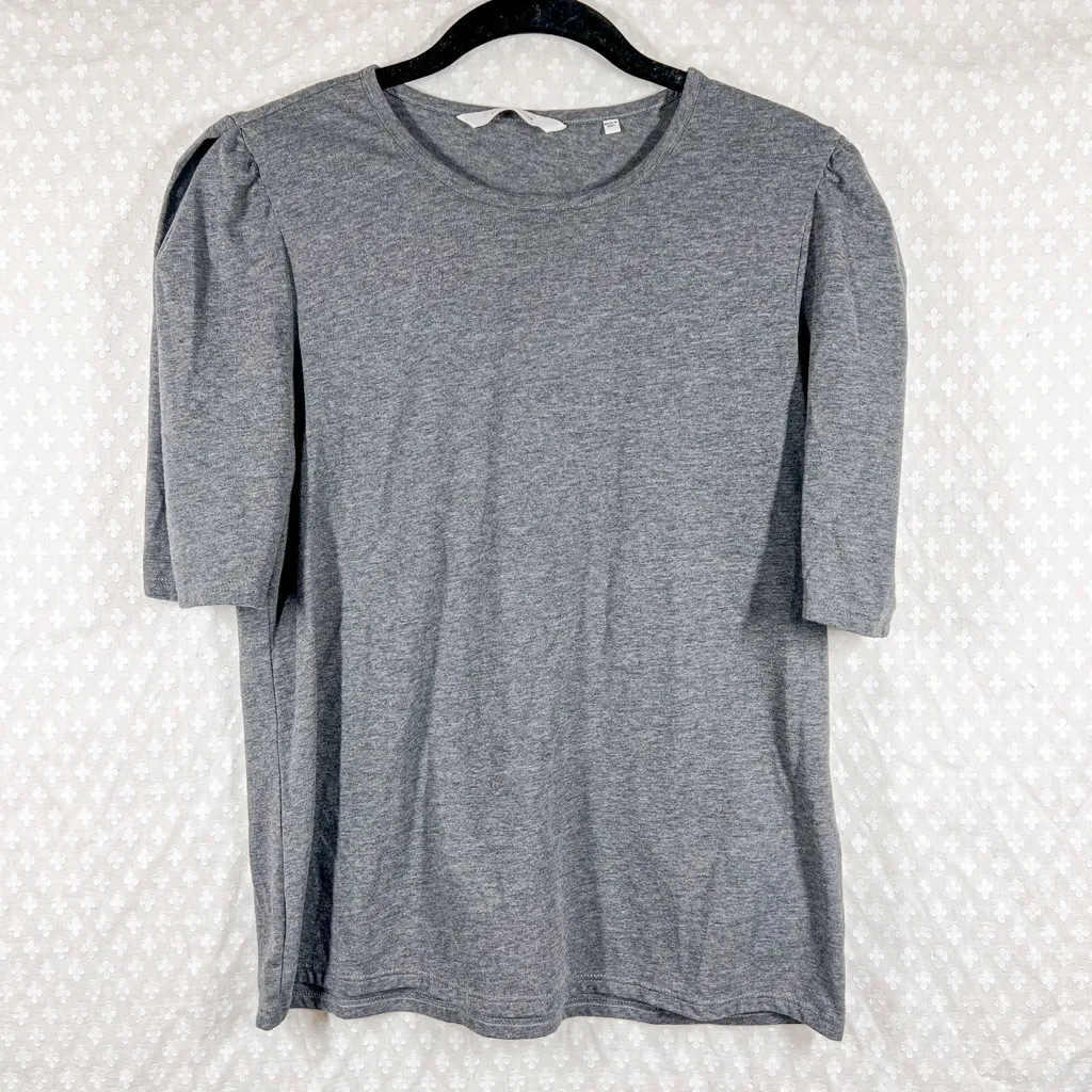 Rebecca Taylor Grey Puff Short Sleeve‎ Top - Image 2