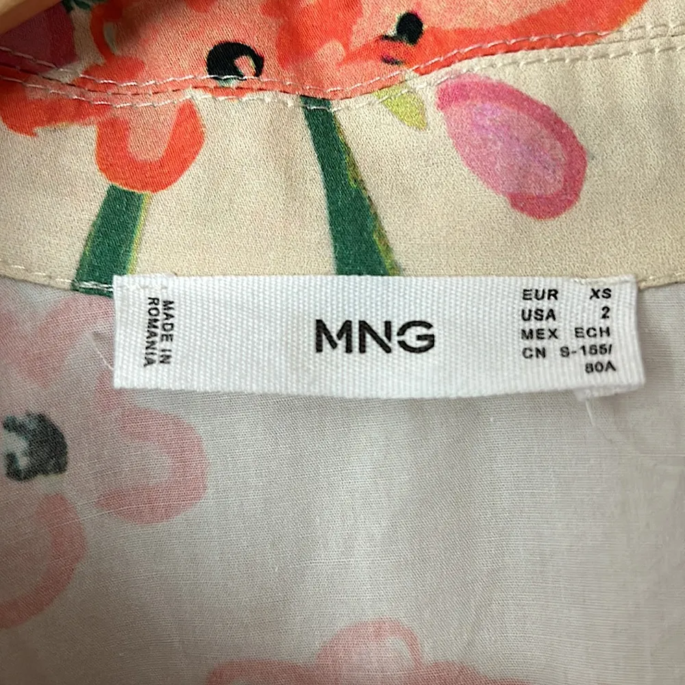 MNG Cute Multicolor Tropical Floral 3/4 Sleeve Babydoll Dress **Sz 2** 🌸🌸 - Image 4