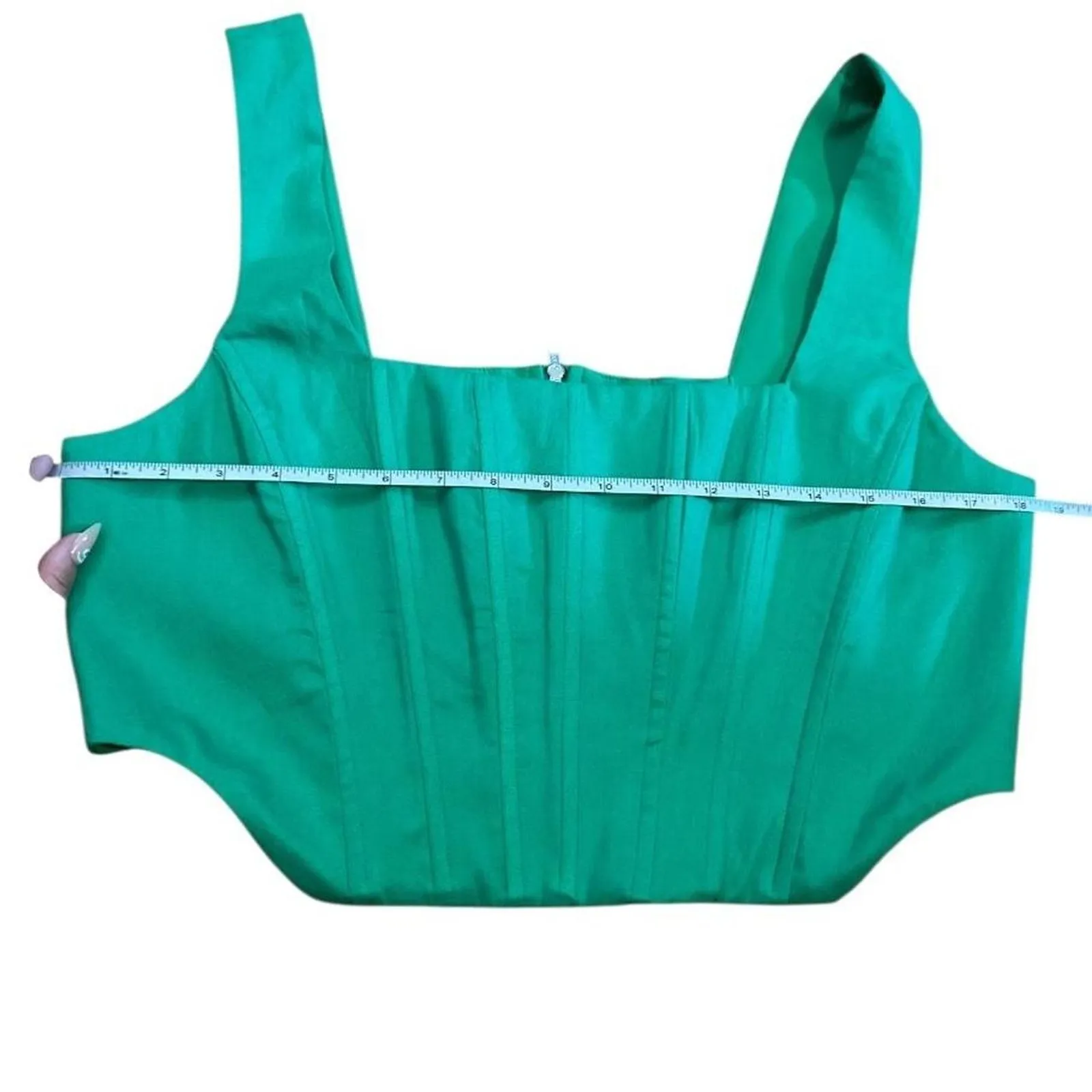 Kelly green corset top - Image 2