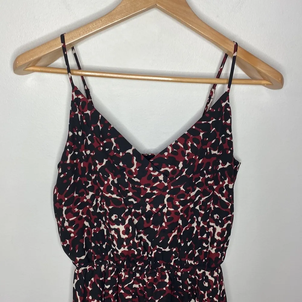 Peyton Jensen Colton leopard asymmetrical hem dress in rust black combo size XS - Image 42