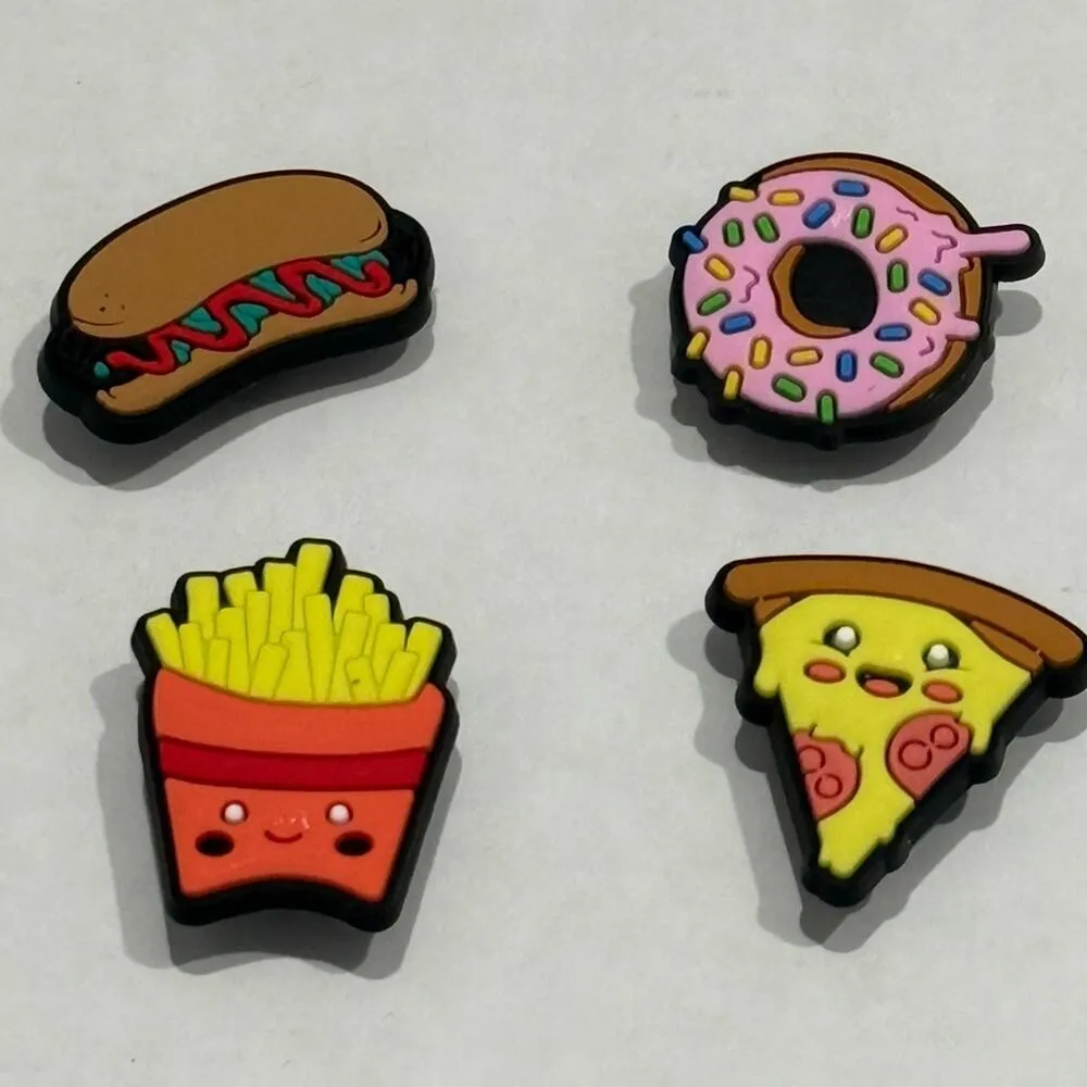None Retro Snack Food Crocs Charms 4 piece Set - Image 4