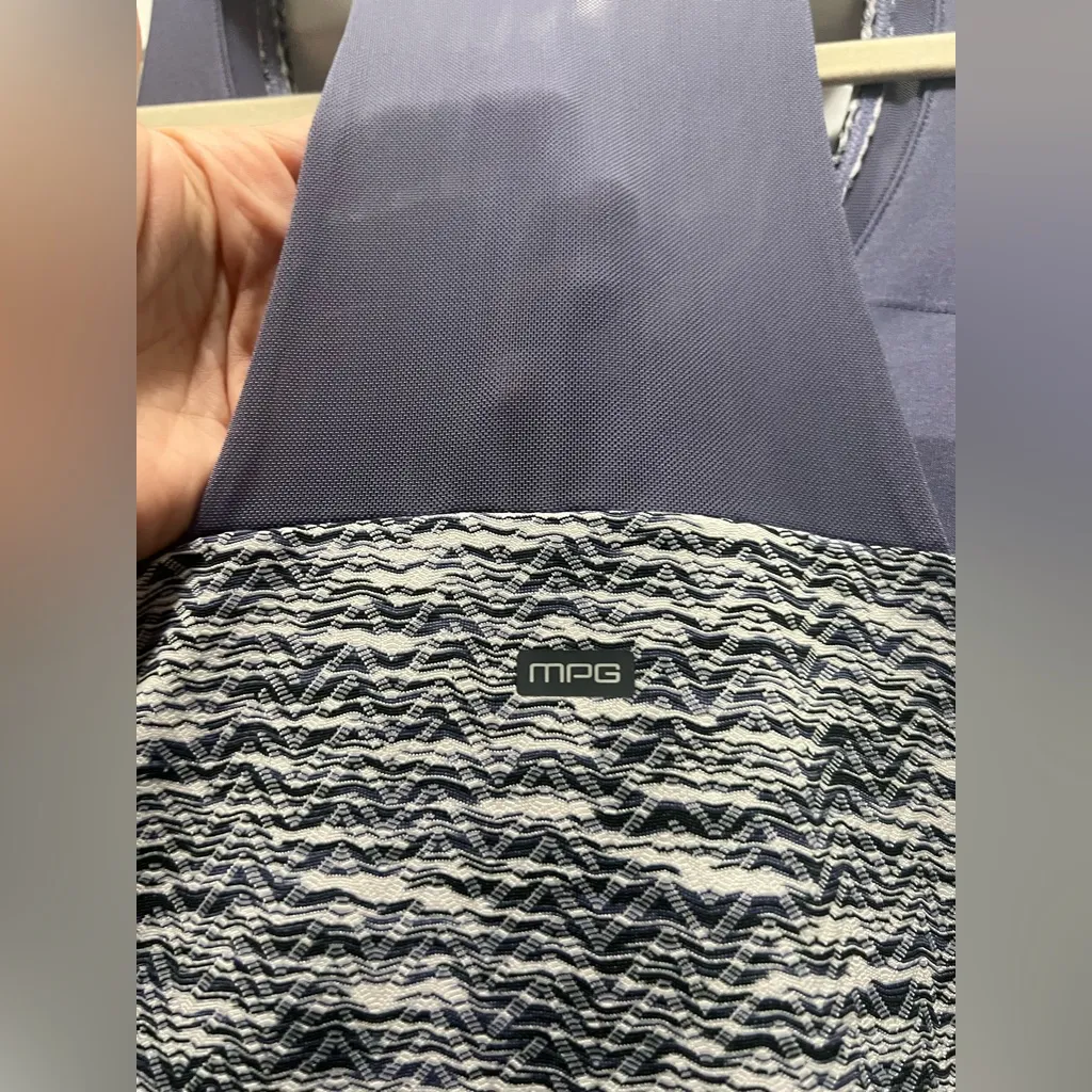 MPG Gray & Purple Athletic Dress Racerback with Pockets Size Medium Blue - Image 5