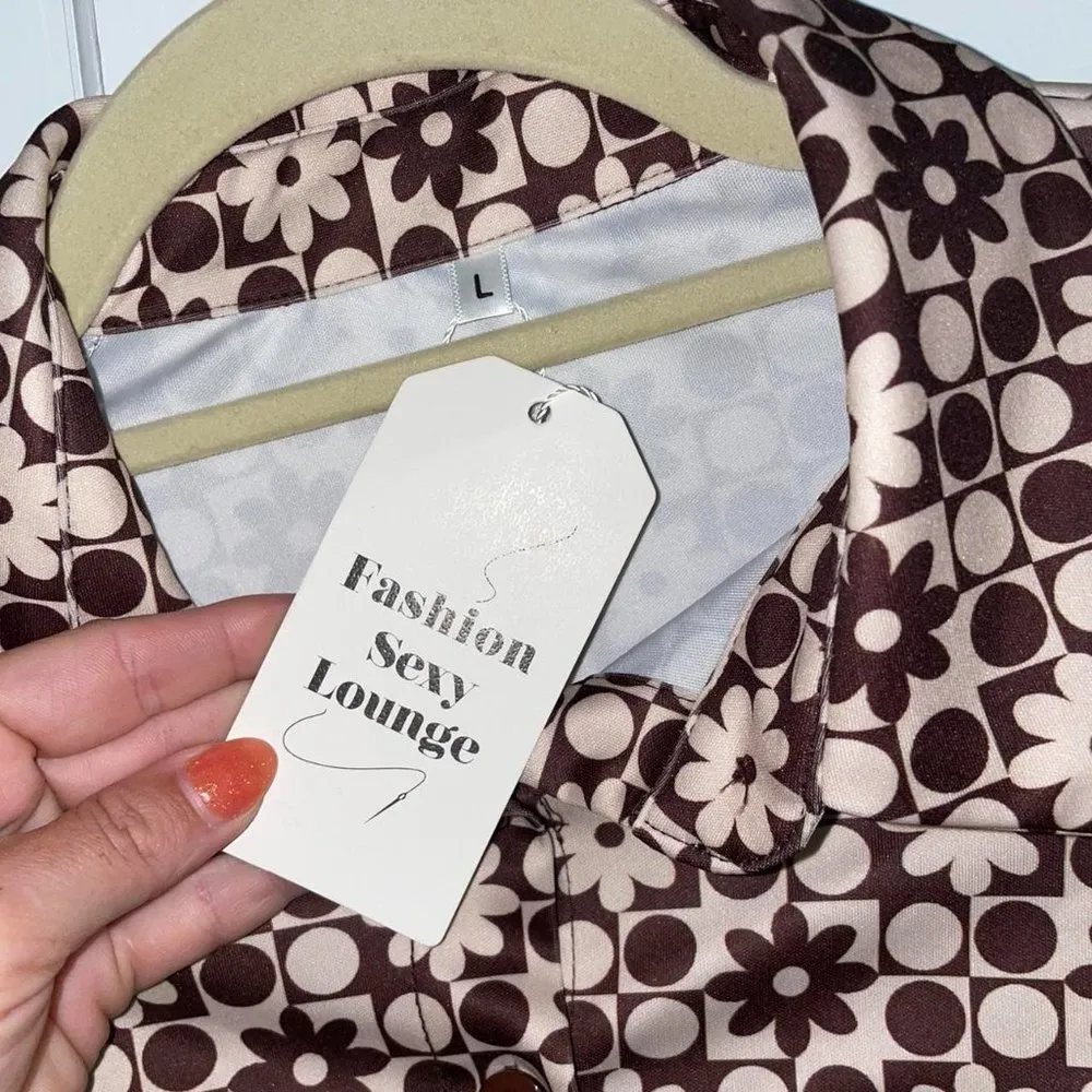 60s/70s called they want their fashion back! Brown Size L - Image 3