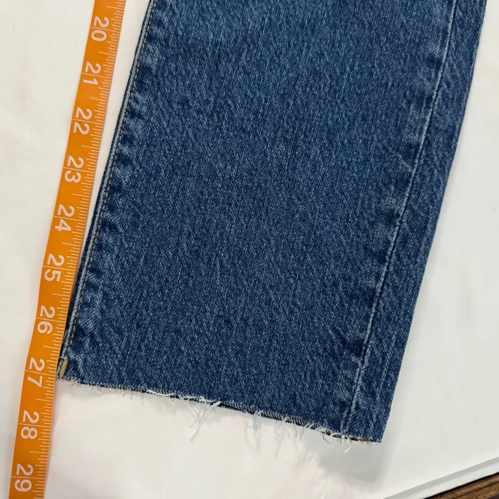 NWOT Good American Good Classic Raw Hem High Waist Slim Jeans sz 12 Fits Like 10 - Image 6