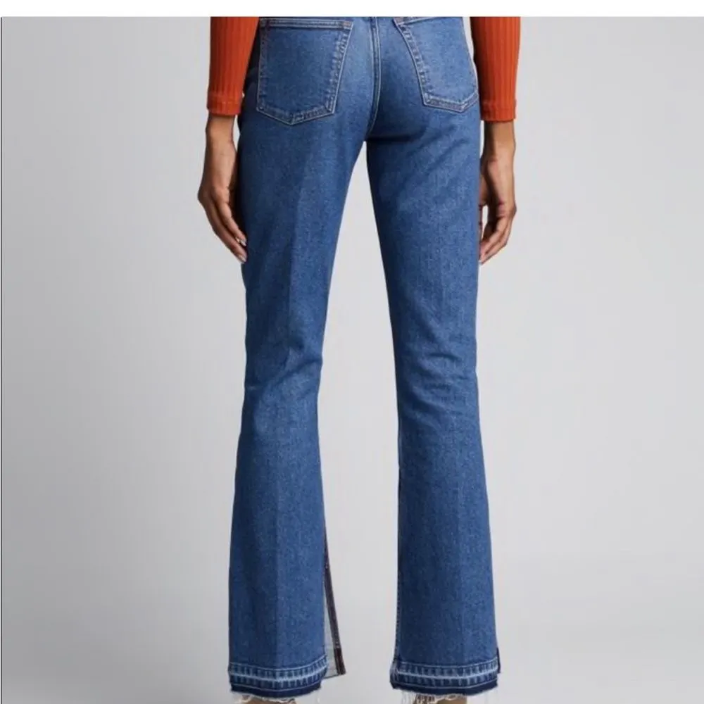 NEW 3x1 MIMi CUTTRELL Kelli Flared Slit High Rise Jeans Button Fly size 25 - Image 3