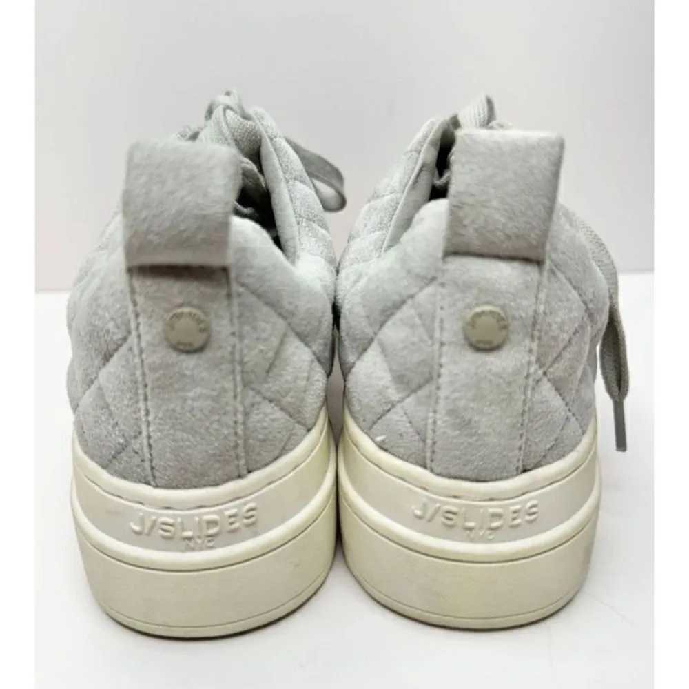 J/Slides Quilted Sneakers Platform Comfy Casual Shoes Women's Size 5 in Gray - Image 5