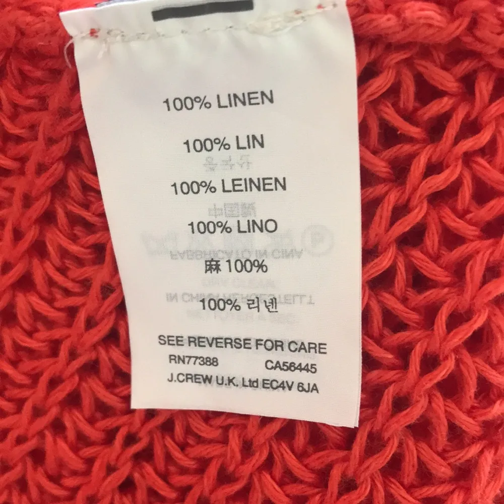 J. Crew Linen Beach Sweater sz xxs - Image 7