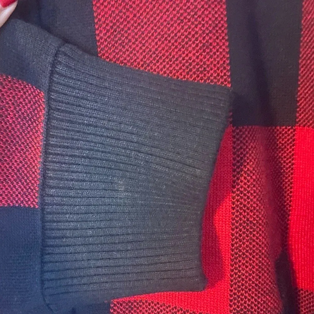 Torrid Buffalo Plaid Sweater Jacket Cardigan 3X Fall Autumn Pumpkin Patch Zip Up - Image 5