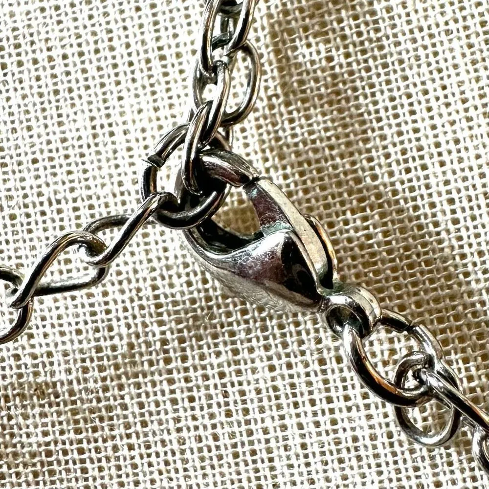 Green and orange circle pendant necklace - Image 6