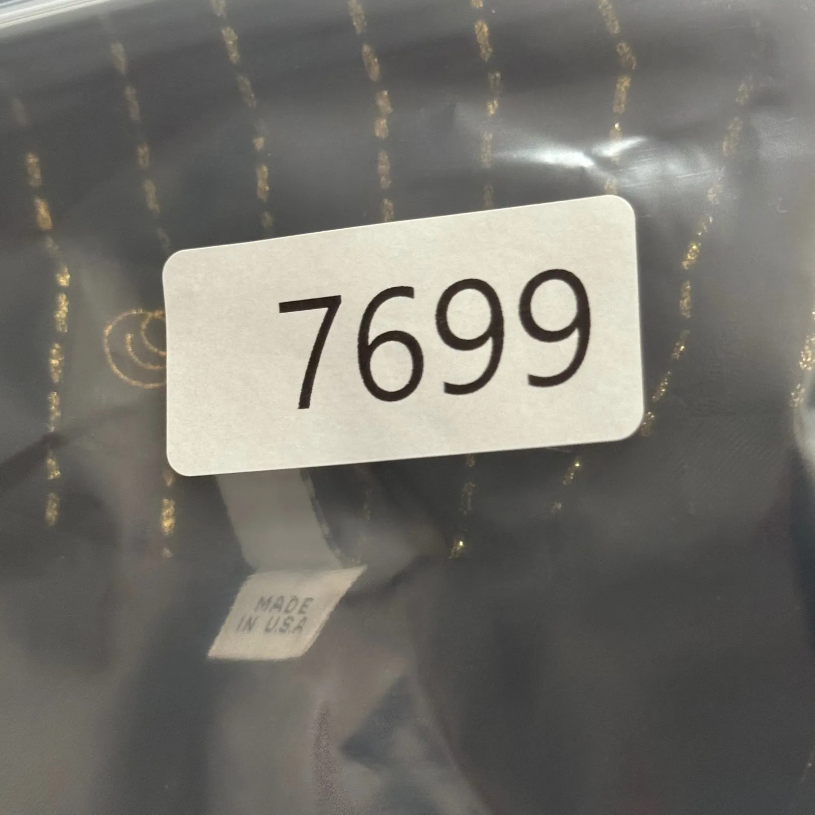 Marshall Rousso Blazer 8 Vintage 80s Gold Pinstripe Double Breasted Power Jacket Black - Image 10