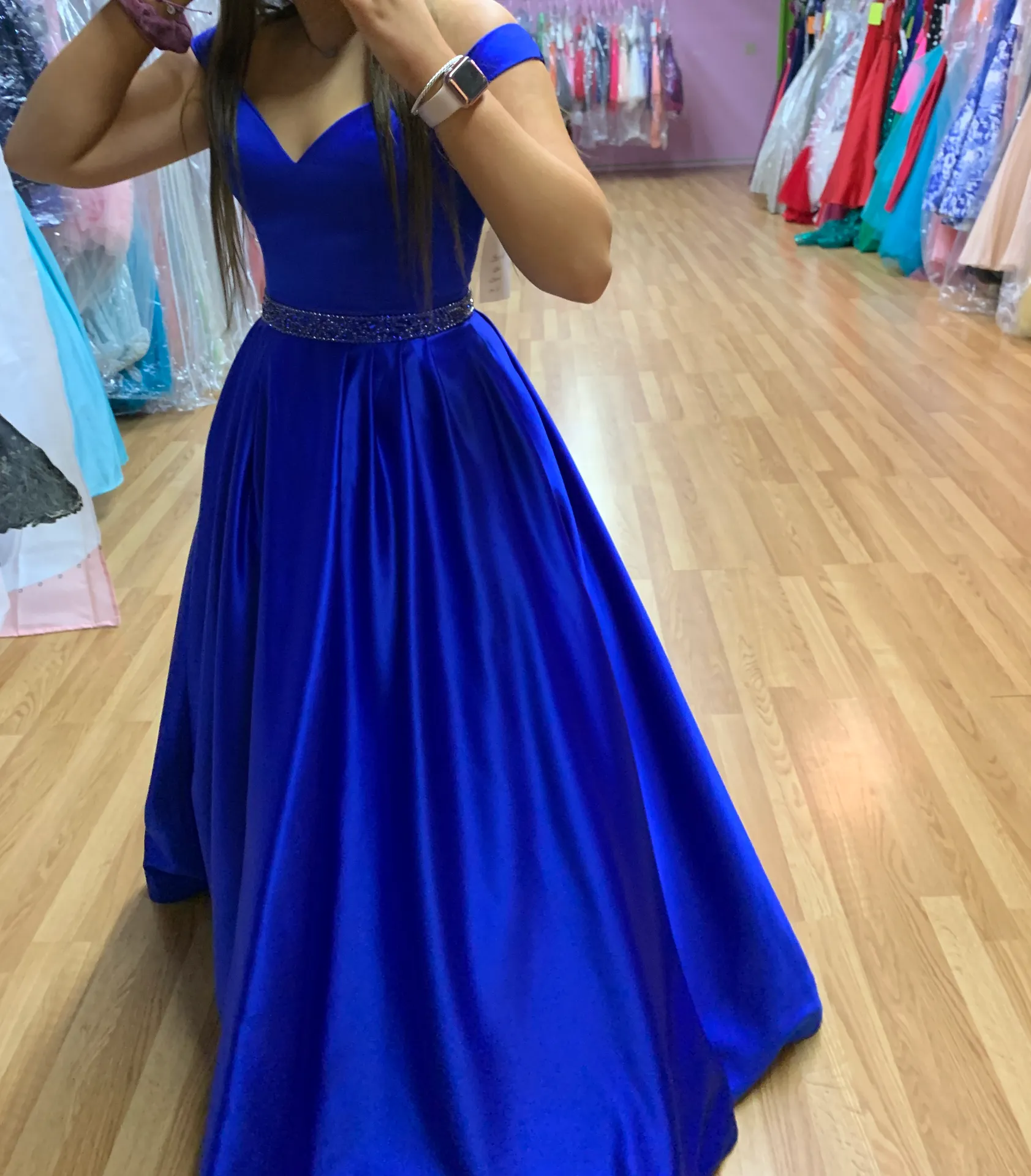 Sherri Hill Blue Ball Gown - Image 2