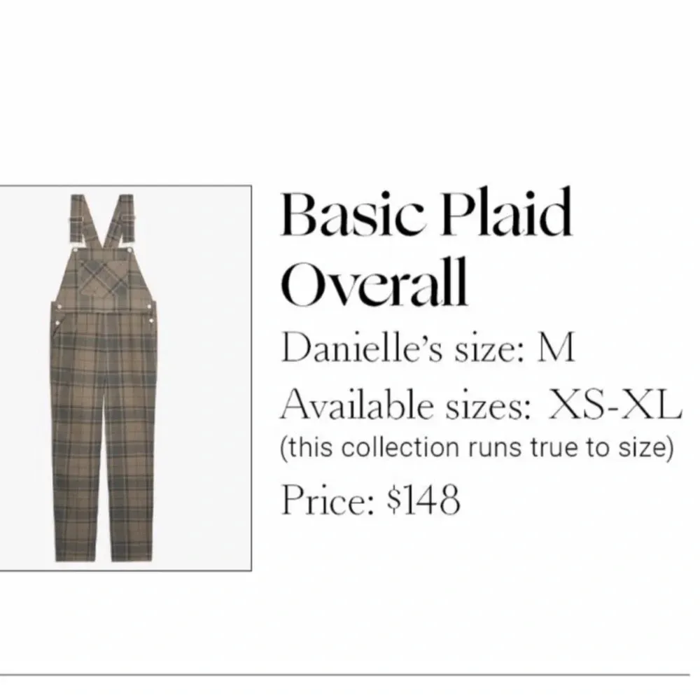 WeWoreWhat x Danielle Bernstein NWT REVOLVE Green Plaid Basic Overalls Small - Image 15