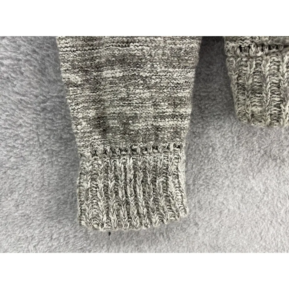 Free People Women's Gray Marled Knit Sweater Front Pockets Large Wool Alpaca - Image 3