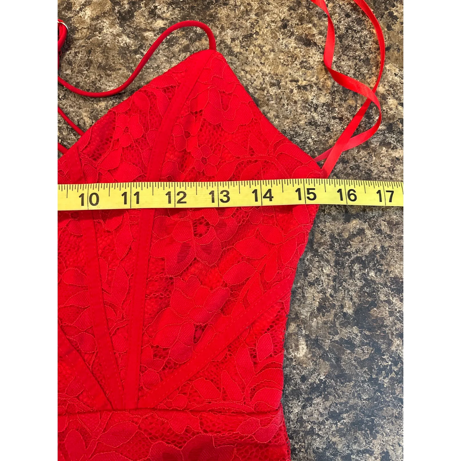 Hello Molly NEW Size 8‎ Run Away with Me Red Lace Mini Dress - Image 11