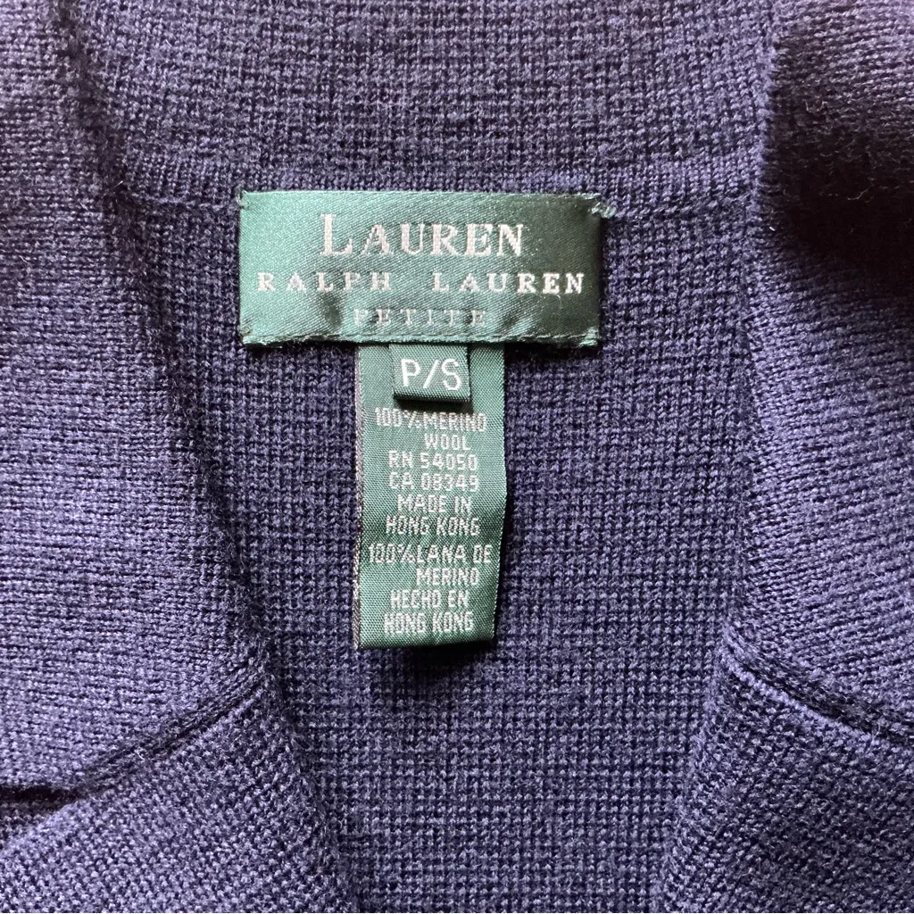 Ralph Lauren nautical sailor merino wool double breasted sweater jacket navy S - Image 7