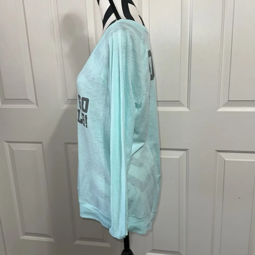 PINK Light Blue Long Sleeve 'Let's Go Bengals!' Top - Image 2