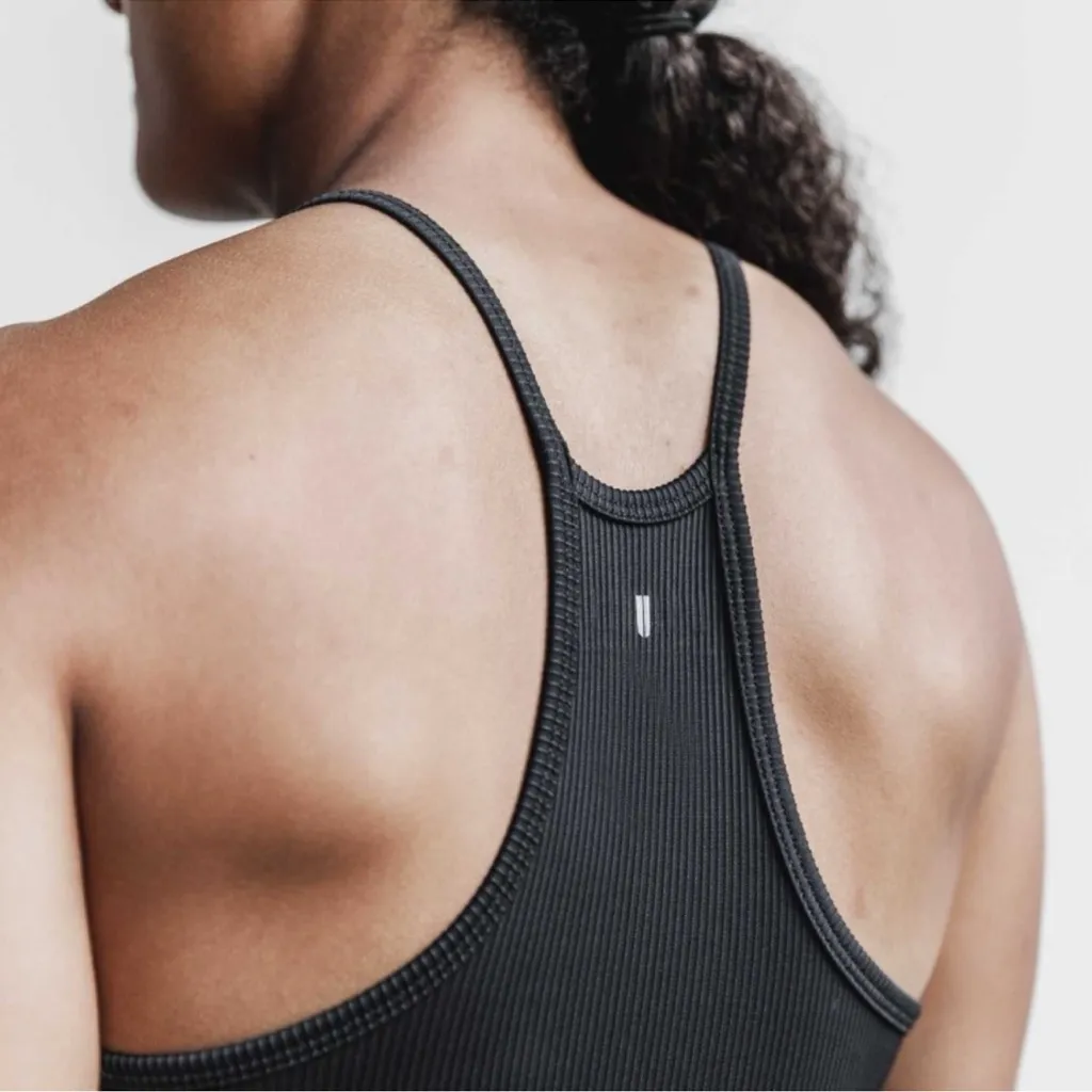 NWT NOBULL Women’s Ribbed Halter Tank - XXL - Black - Image 3