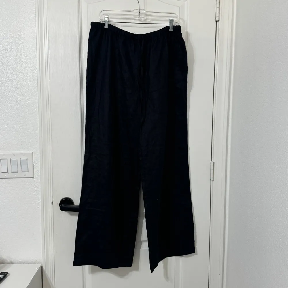 Reformation Olina Black Linen Pants Size M Size M - Image 2