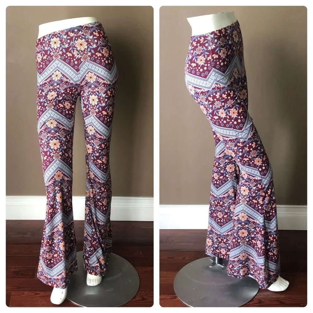 Windsor Flower & Paisley Print Flare Pants - Image 2