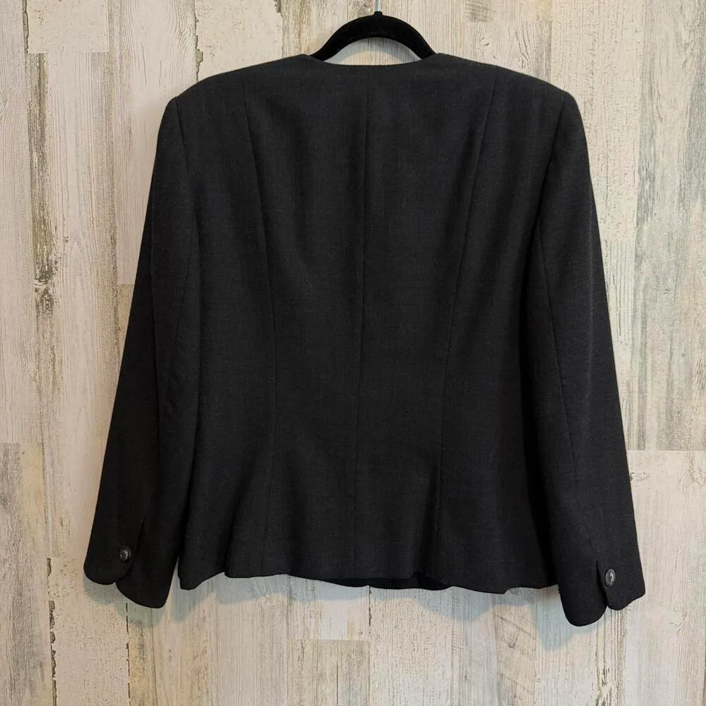 Jones New York Women's Blazer Classic Black Jacket Size 12 Business Casual - Image 9