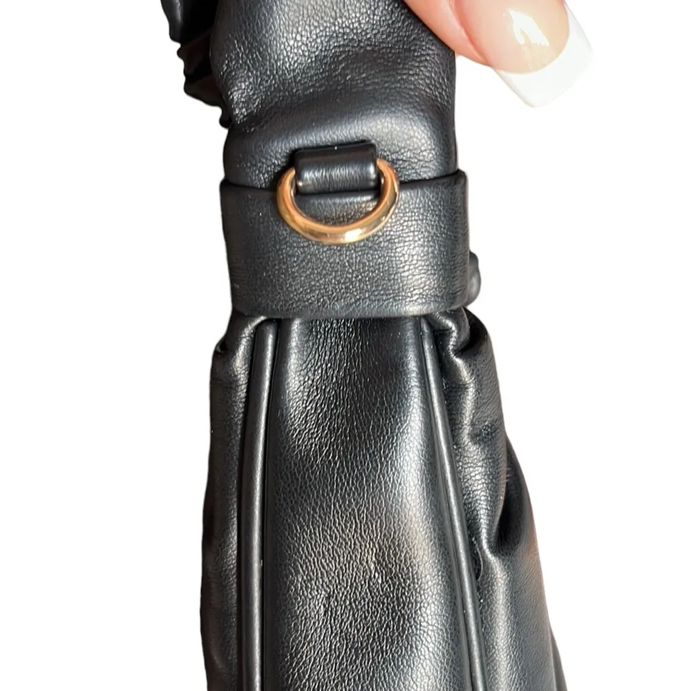 AQUA Ruched Baguette Bag - Image 8