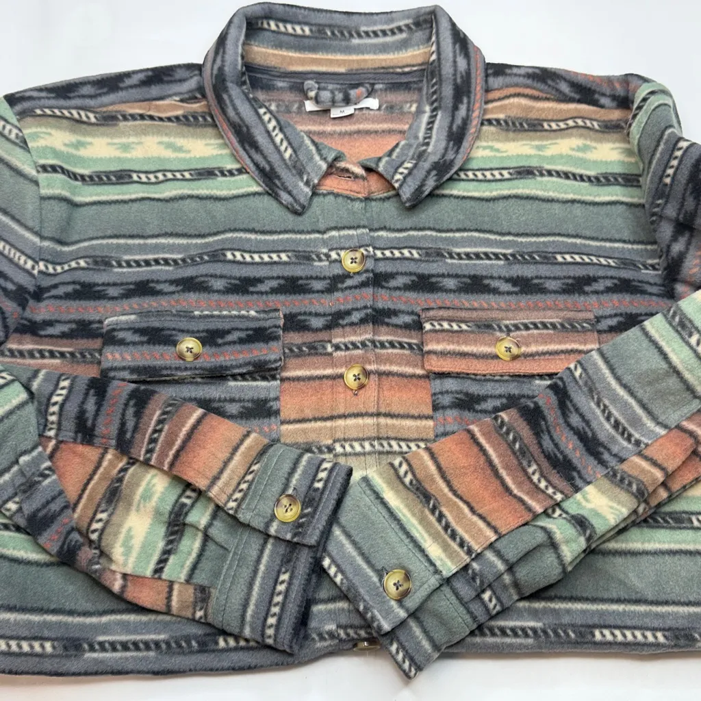 O'Neill Women's Collins Solid Superfleece Shirt Shacket- Size Medium - Image 5