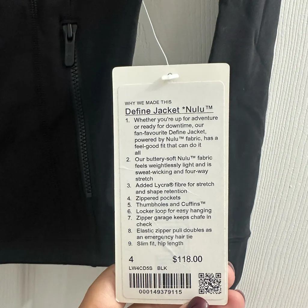 Nwt Lululemon Define Jacket *Nulu size 4 - Image 4
