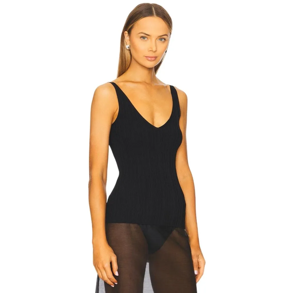 Ivy Oak Kym Knit Top in Black 36 New Womens Tank Sleeveless Size undefined - Image 2