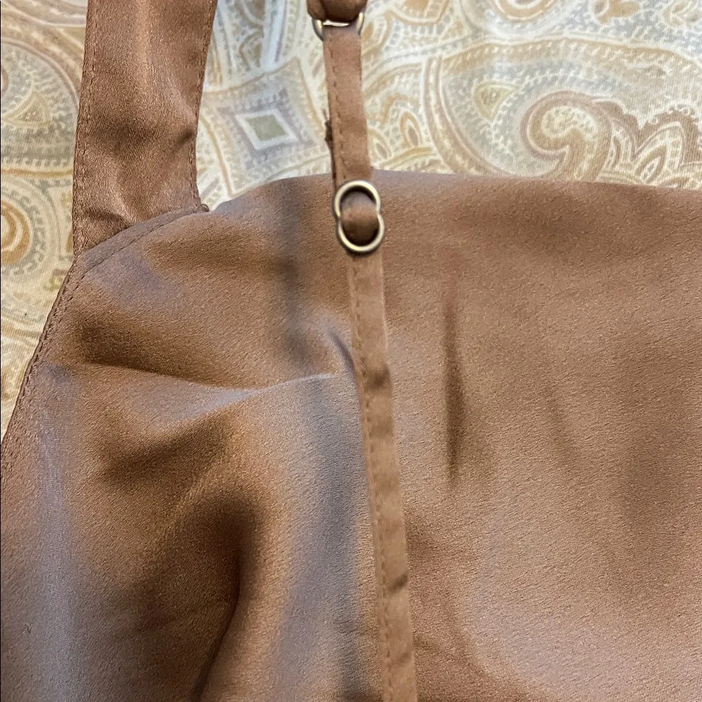 Abercrombie & Fitch Rich Taupe Satin Top - Image 5