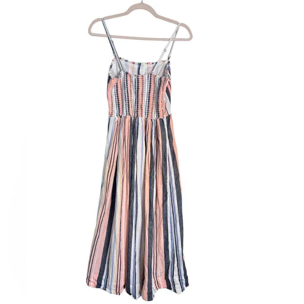Free‎ People Multicolour Lilah Cotton Pleated Tube Maxi Dress Small Boho Summer - Image 5