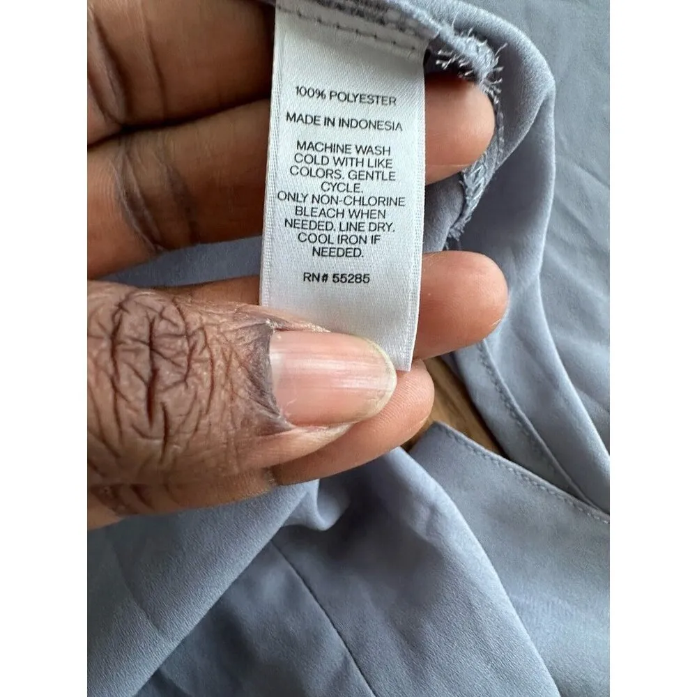 Express The Portofino Button Up Shirt Womens Slim Fit Size XS Solid Gray Pockets - Image 5