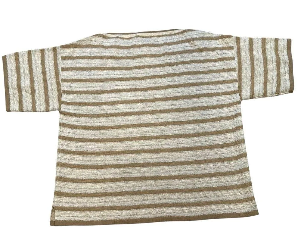 NWT, Ann Taylor Shimmer Stripe Relaxed Sweater Tee, Sz M - Image 13