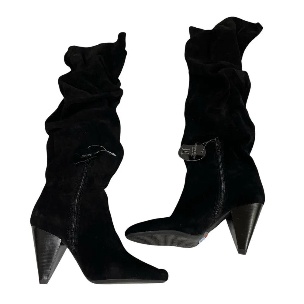 NWT INC suede over the knee slouch boots Black Size 5.5 - Image 5
