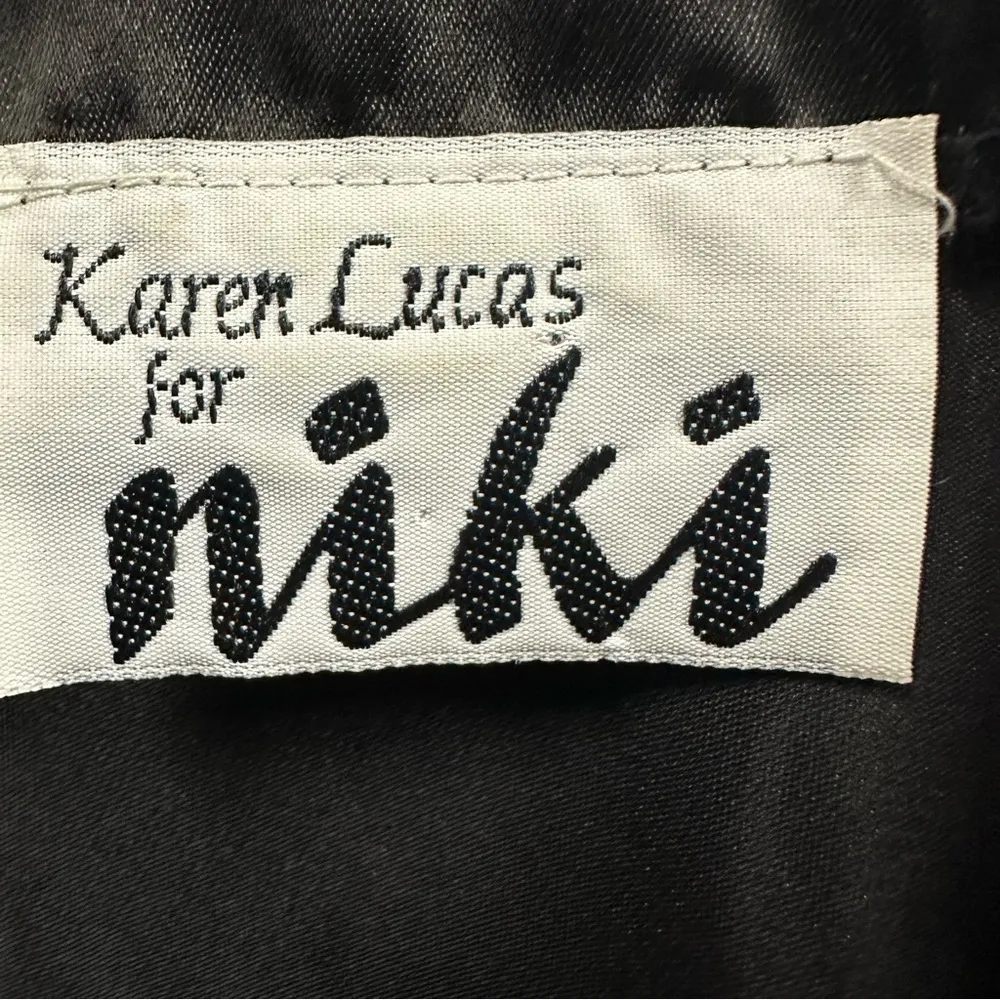 Vintage Black Velvet Karen Lucas for Niki Long Sleeve Cropped Shrug Jacket M Size M - Image 9