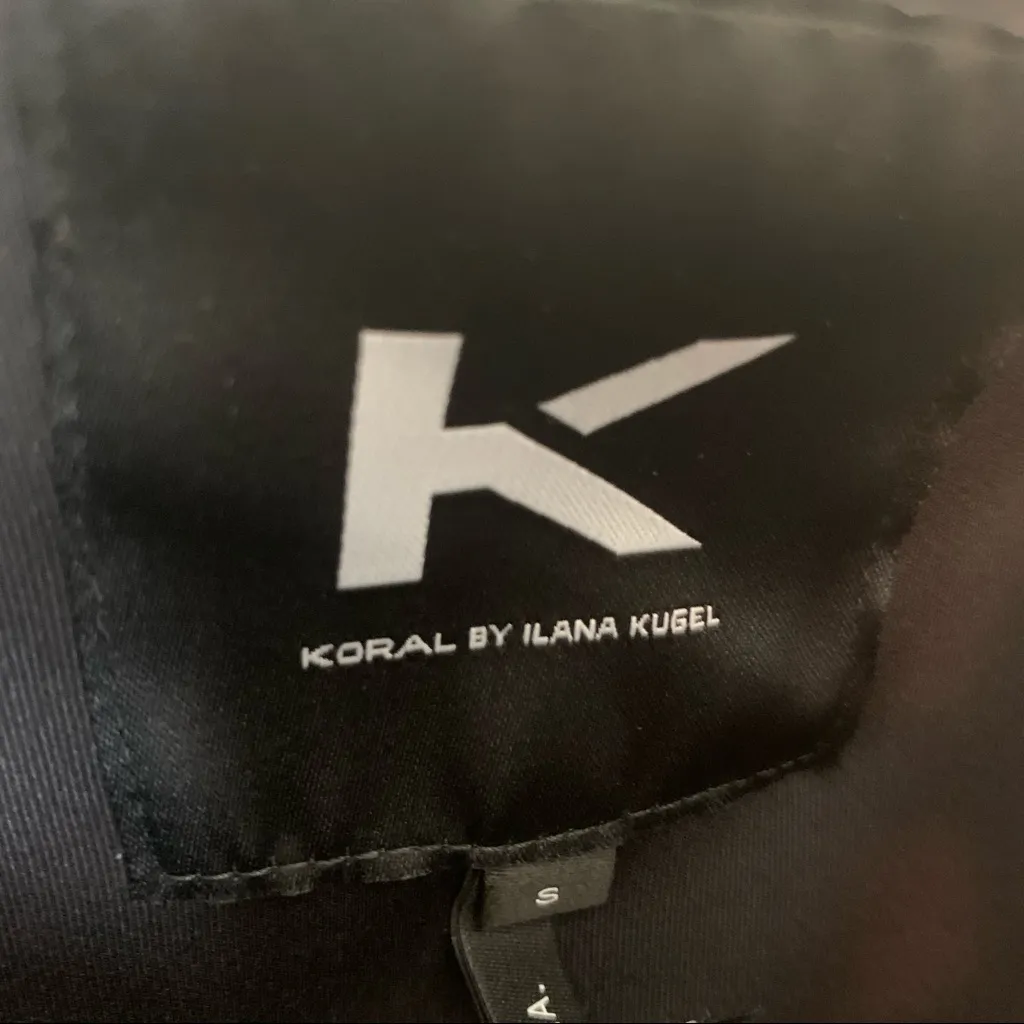 Koral Titrate Metallic Scuba Hoodie Small Black Silver NWT $295 Retail - Image 5