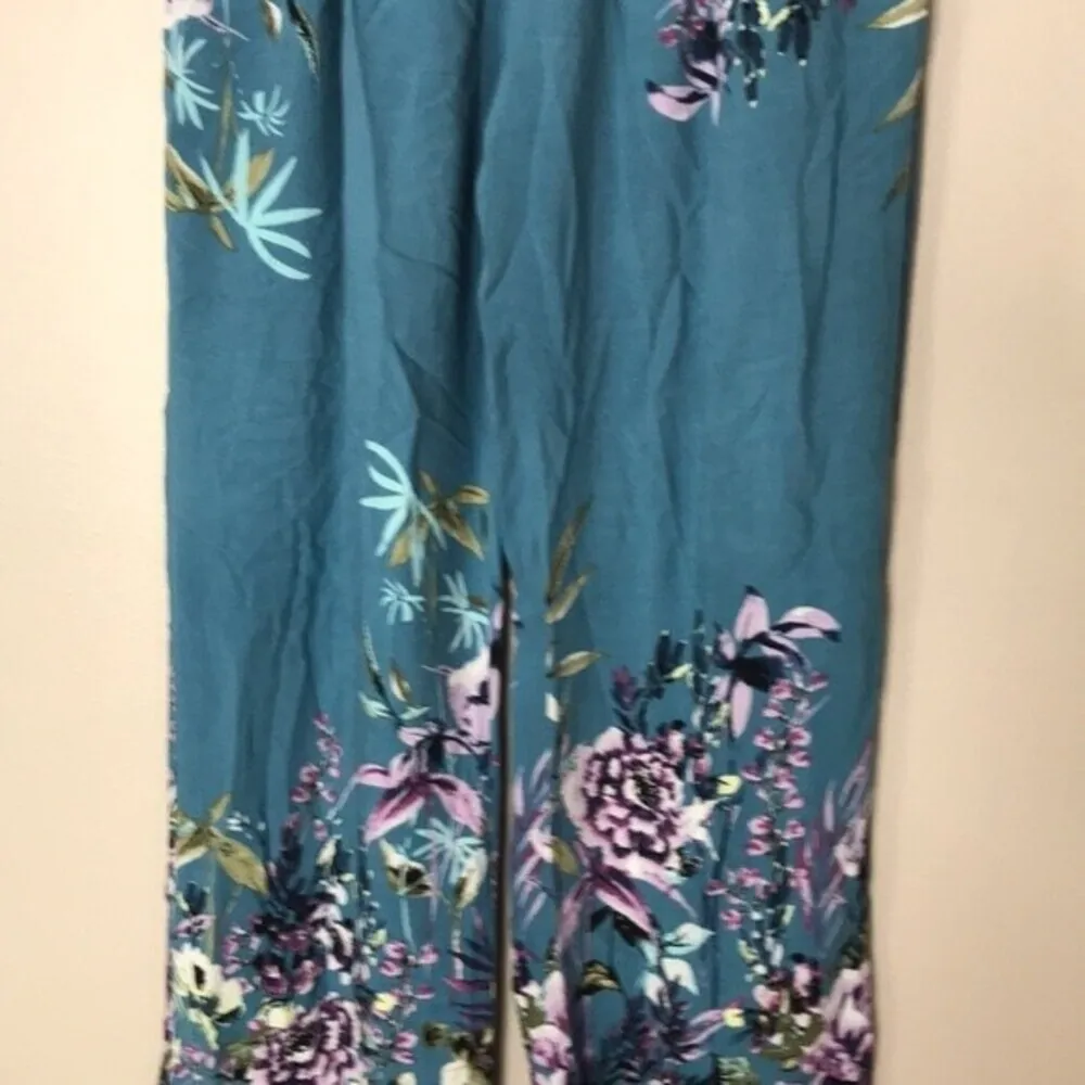 Gypsies and moon dust floral lightweight elastic waist lounge pants size large - Image 3
