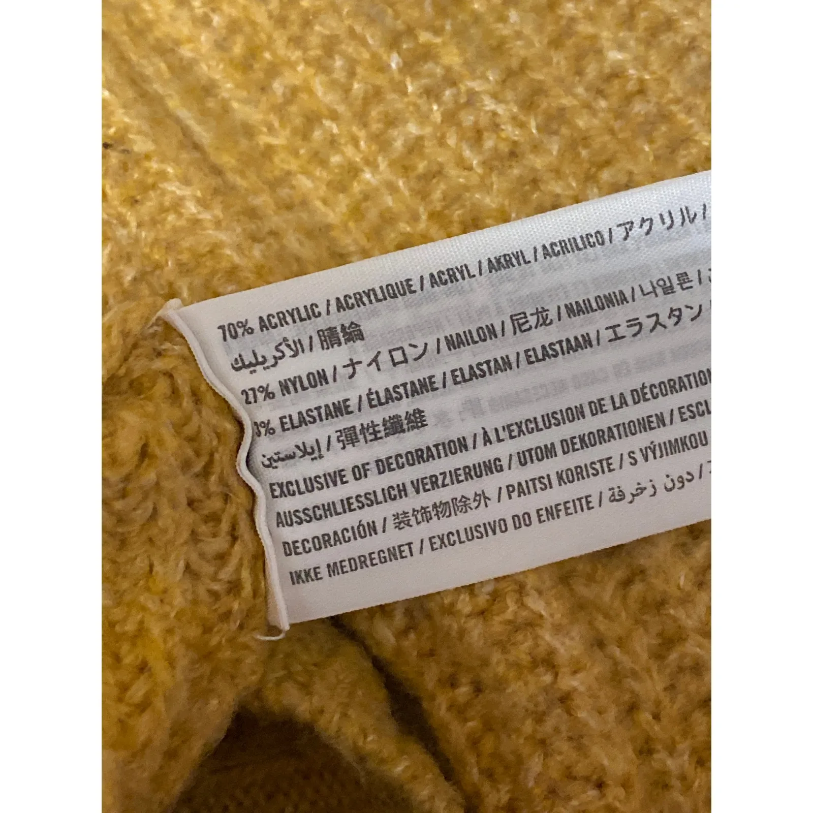 Abercrombie & Fitch Yellow Cream Long Sleeve Turtleneck Sweater Top Size XS - Image 5