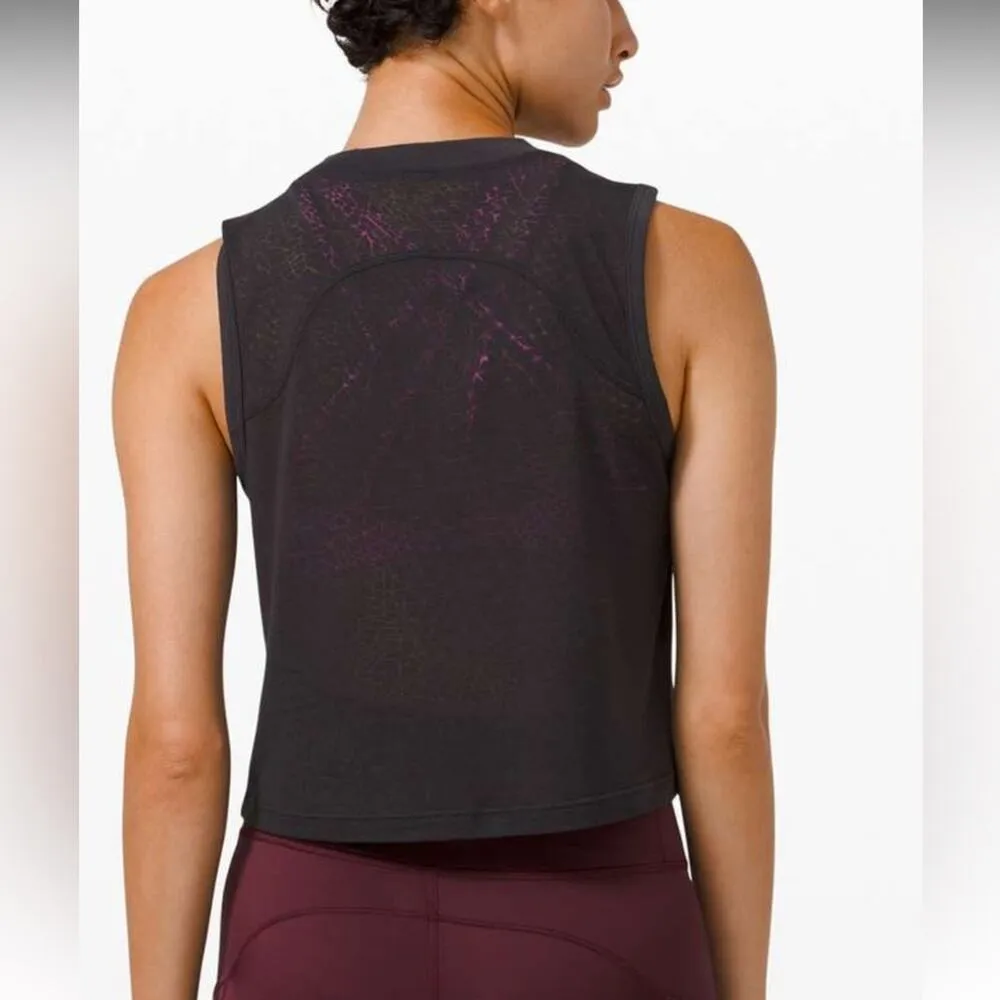 Lululemon Cinch Me Up Front Tank Top Black Veil - Image 6