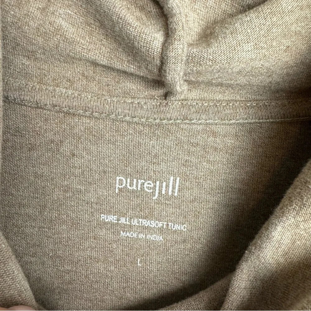 J. Jill Pure Jill Ultrasoft Tunic Top Sz Large Beige Tan Pima Cotton Modal - Image 5