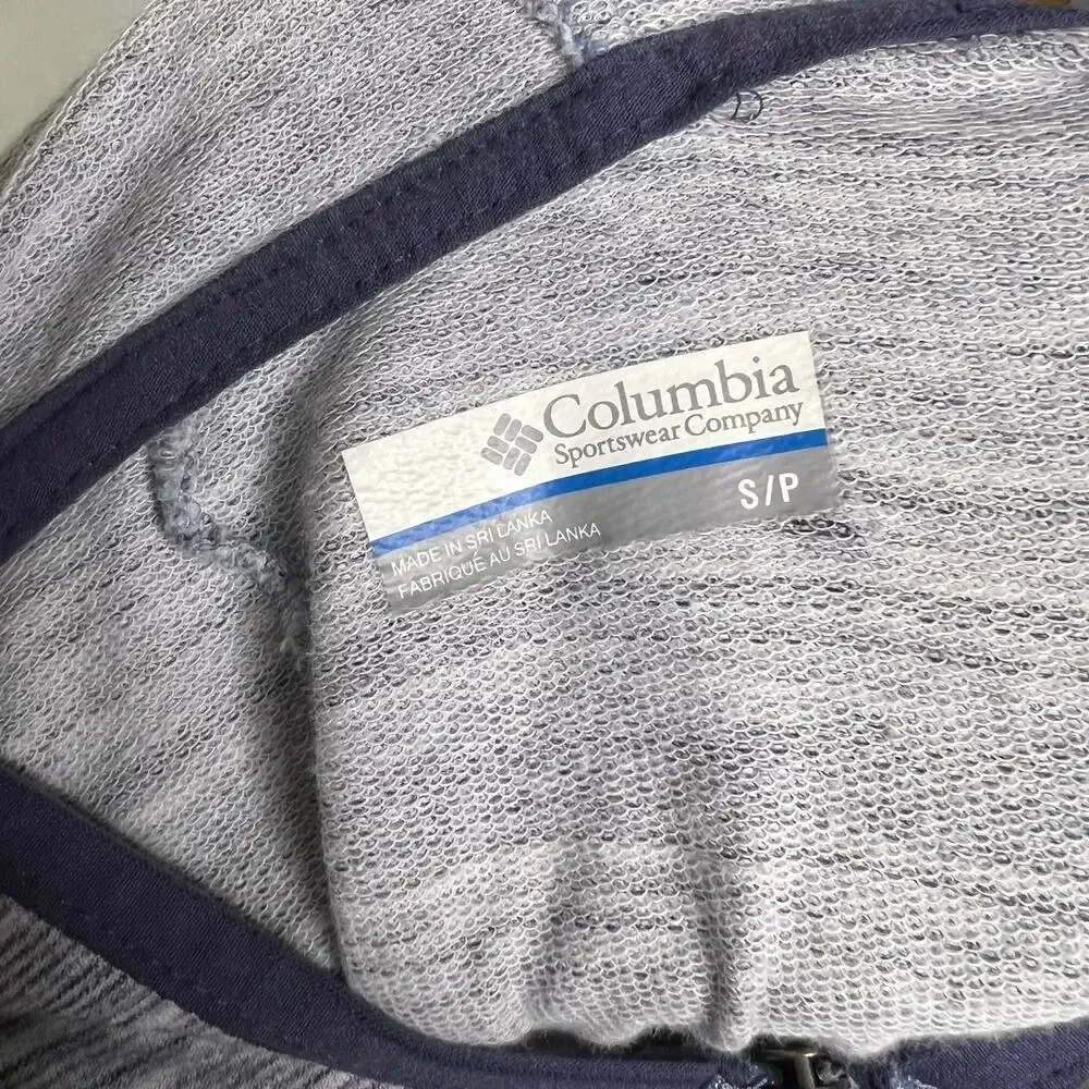 Columbia Women’s‎ Small Baldon Springs Zip Hoodie Jacket Blue Gray Striped - Image 6