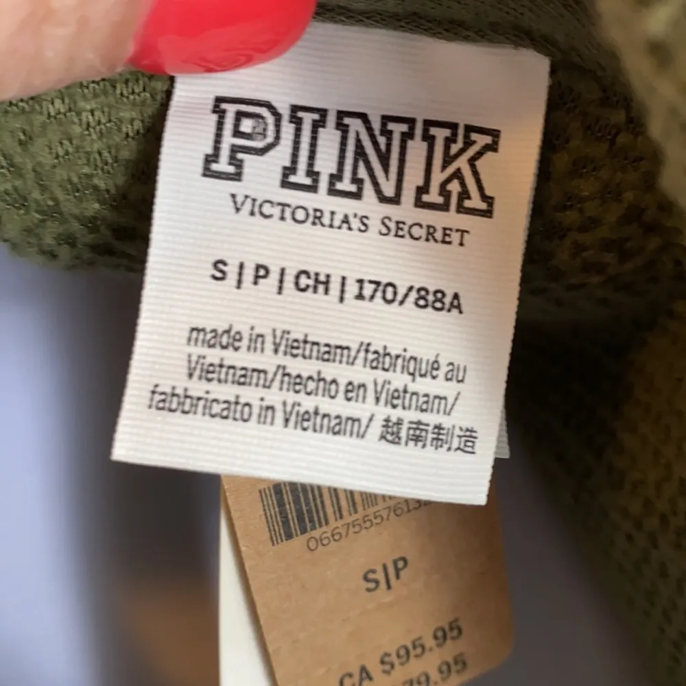 Pink Victoria’s Secret Varsity Sherpa Half Zip Pullover - Image 8