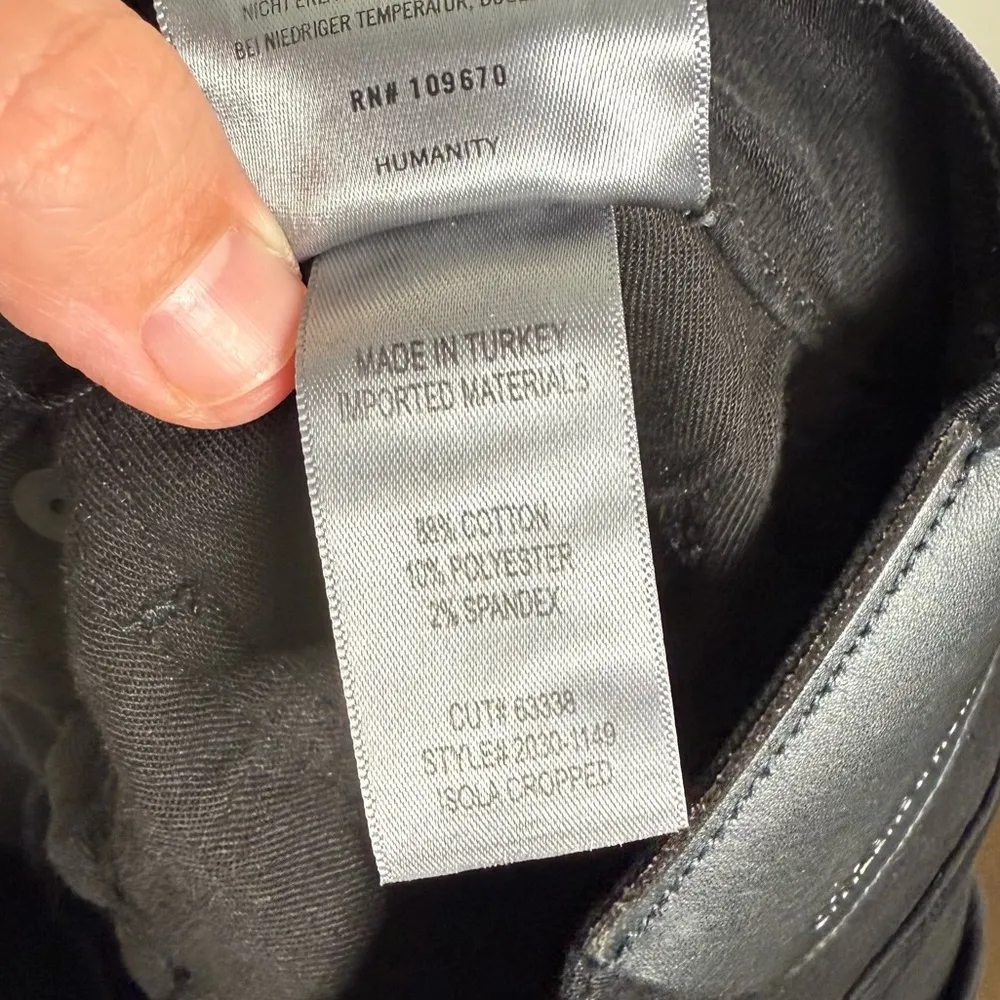 Citizens of Humanity Black Isola Cropped Straight Leg Jean - Image 10