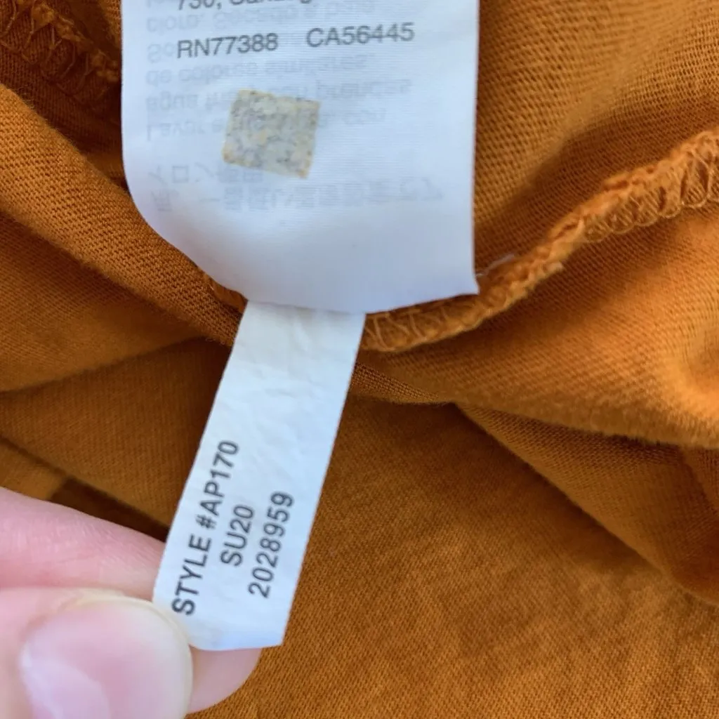 J Crew M Orange Sleeveless Tiered Maxi Dress Summer Boho Casual Sundress Size undefined - Image 6