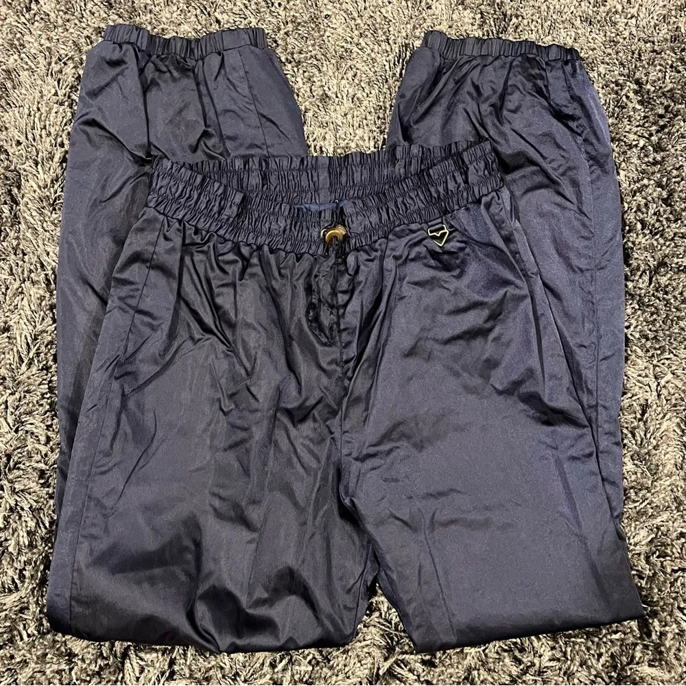 🍒OBERMEYER VINTAGE NAVY BLUE LIGHTWEIGHT SHELL SNOW PANTS SIZE 12🍒 - Image 2